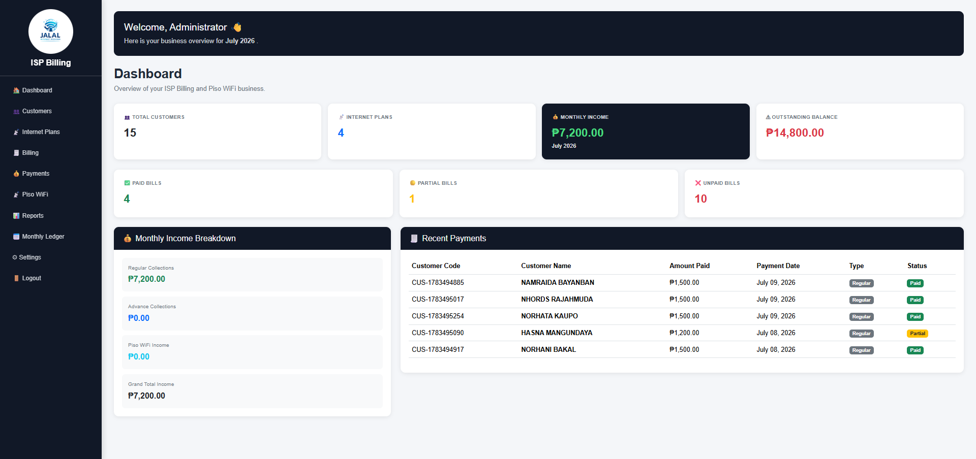 ISP Billing and Piso WiFi Management System